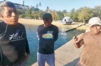 Rescatan sanos y salvos a tres pescadores de Acapulco