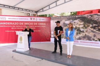 La gobernadora Evelyn Salgado y el titular de la Sedatu, Román Meyer dan inicio a las obras de remodelación del Recinto Ferial de Chilpancingo