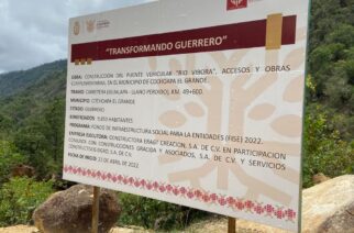 Cnstruye gobierno del estado el puente Río Víbora en Cochoapa el Grande