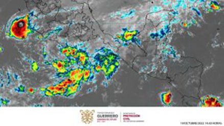 SPCGRO alerta por lluvias en Guerrero por zona de baja presión