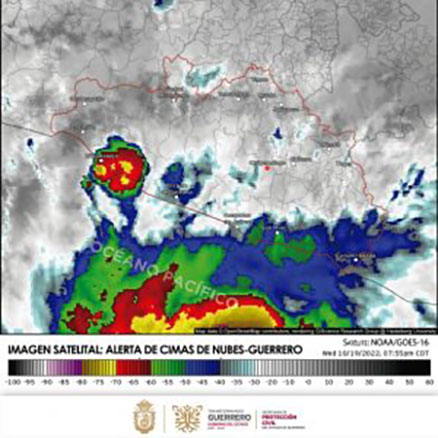 Se formó la depresión tropical “Diecinueve-e” al sur de Guerrero