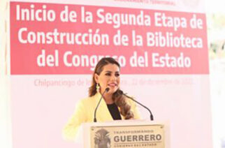 Da gobernadora Evelyn Salgado banderazo de inicio de obra de la 2da etapa de construcción de la biblioteca del Congreso del Estado de Guerrero