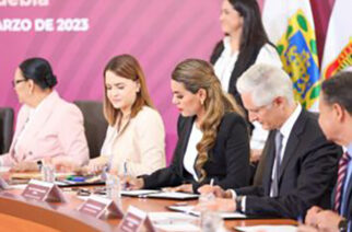 Firma Evelyn Salgado convenios de seguridad con estados limítrofes y de colaboración del FASP 2023