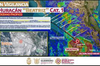 Se formó el Huracán Beatriz categoría uno frente a las costas de Guerrero y Michoacán